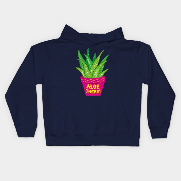 Alow There Funny House plant Kids Hoodie by Woah there Pickle